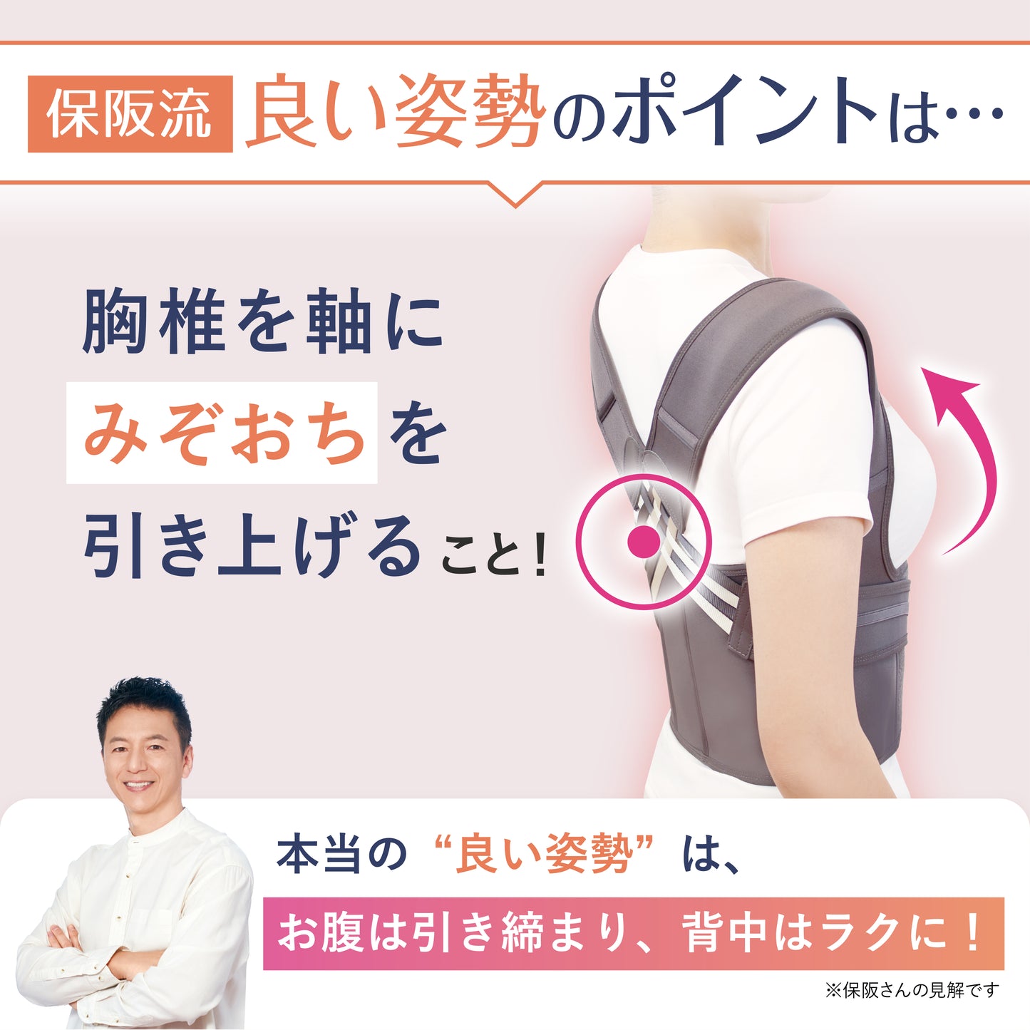 保阪流ウェルネス 姿勢補整ベルト シャキッとグイーン