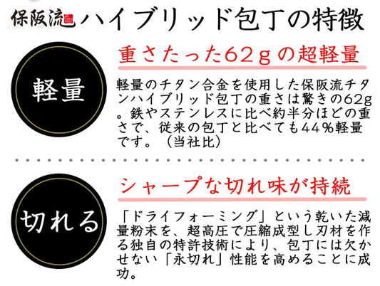 保阪流 チタンハイブリッド包丁